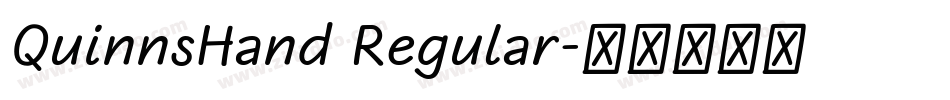QuinnsHand Regular字体转换